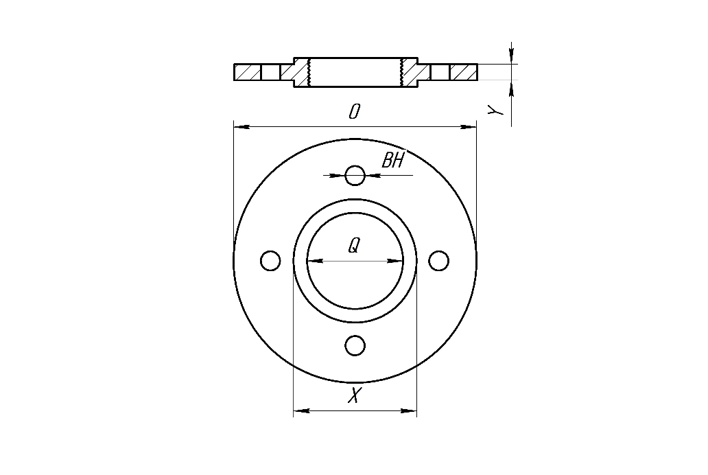 Фланец резьбовой нержавеющий 3" CL900 RF ASME B16.5 A182 Gr. F51